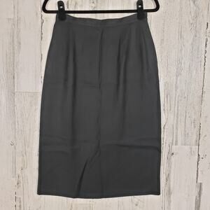Harve Benard Vintage 80s Black Midi Pencil Skirt Women's Size 10